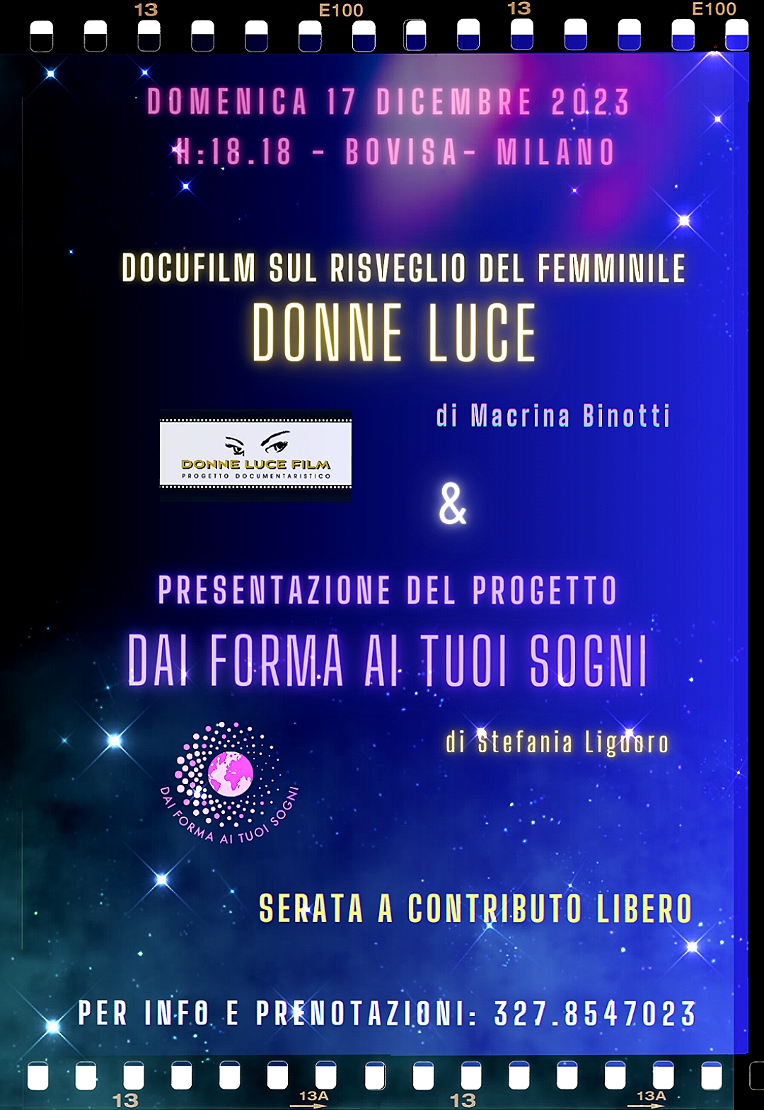 17 Dicembre 2023:  Dai Forma ai tuoi Sogni incontra Donne Luce a Milano! 🗓